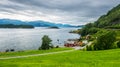 Natural Hardangerfjord fjord landscape of norway