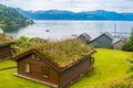 Natural Hardangerfjord fjord landscape of norway Royalty Free Stock Photo