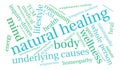 Natural Healing Word Cloud Royalty Free Stock Photo