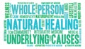 Natural Healing Word Cloud Royalty Free Stock Photo