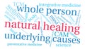 Natural Healing Word Cloud Royalty Free Stock Photo