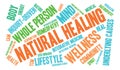 Natural Healing Word Cloud Royalty Free Stock Photo