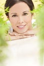 Natural Health Concept Beautiful Woman Smiling Royalty Free Stock Photo