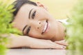 Natural Health Concept Beautiful Woman Smiling Royalty Free Stock Photo