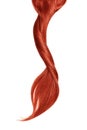 Curl of natural red hair on white background Royalty Free Stock Photo