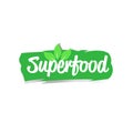 natural healthy vegan market logo organic superfood sticker emblem for fresh food badge design