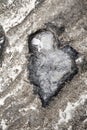 Natural heart-shaped rock Royalty Free Stock Photo