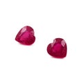 Natural Heart Shaped Rubies Royalty Free Stock Photo