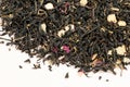 Natural Herbal Tea Blend. Black Tea with Ginseng and Rose. Royalty Free Stock Photo