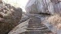 Natural historical Rock Steps