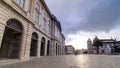 Natural History Museum of Porto University building in Gomes Teixeira Square timelapse hyperlapse. Porto, Portugal. Royalty Free Stock Photo