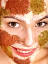 Natural homemade clay facial masks .