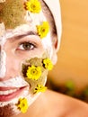 Natural homemade clay facial masks .