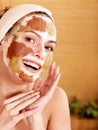 Natural homemade clay facial masks .