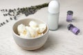 Natural homemade deodorant and ingredients Royalty Free Stock Photo