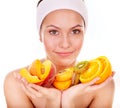 Natural homemade fruit facial masks .