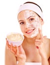 Natural homemade organic facial masks of honey. Royalty Free Stock Photo