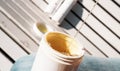 Natural honey sugar paste shugaring closeup Royalty Free Stock Photo
