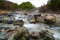 Natural Hot spring river in Japan