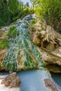 Natural hot springs in Bagni San Filippo - Fosso Bianco Royalty Free Stock Photo