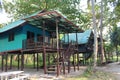 Natural house on Ko chang island, which stands on wooden stilts