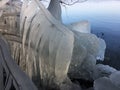 Natural Ice Sculpures at PlÃÂ¶ner Lake Royalty Free Stock Photo