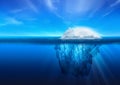 Natural Iceberg with Polar Bear Royalty Free Stock Photo
