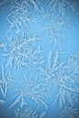 Natural Icicle frost crystals on windows Royalty Free Stock Photo