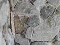 Natural imitation stone wall, dark gray stone, masonry like real