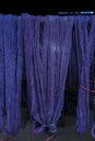 Natural Indigo dye cotton fabric, Cotton yarn dyed blue nature color