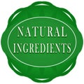 Natural ingredients label