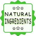 Natural ingredients label