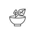 Natural ingredients line icon