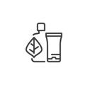 Natural ingredients line icon