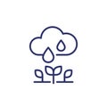 natural irrigation line icon on white