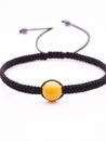 Natural Jade gemstone bracelet on white background