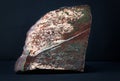 Natural Jasper stone with a single polished surface. Royalty Free Stock Photo