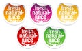 Natural juice stickers.