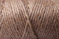 Natural jute twine as background. Macro view of linen thread. Texture of fiber pattern Royalty Free Stock Photo