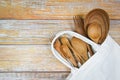 Natural kitchen tools wood products - Kitchen utensils background with spoon fork chopsticks plate cutting board object and cloth