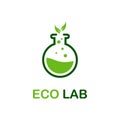 natural lab logo designs concept, science and medicine creative symbol Royalty Free Stock Photo