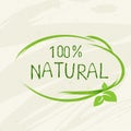 Natural label emblem icon, bio healthy organic label and high quality product badges. Eco, 100 bio and natural product