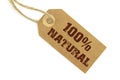 100% Natural Label Royalty Free Stock Photo