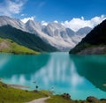 Natural lake landscape of Sikkim India