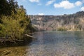 Natural lake in a protected area of national park sumava in czech republic