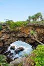 Natural land bridge Hufangalupe on the southern part of Tongatapu island in Tonga