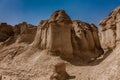 Sandstone formations around Al Khobar Caves Jebel Qarah, Al Hofuf, Saudi Arabia Royalty Free Stock Photo