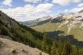 Natural landscape - Bow River Valley, Rocky Mountains. Summer tourism in the mountains Royalty Free Stock Photo