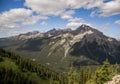 Natural landscape - Bow River Valley, Rocky Mountains. Summer tourism in the mountains Royalty Free Stock Photo
