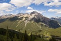 Natural landscape - Bow River Valley, Rocky Mountains. Summer tourism in the mountains Royalty Free Stock Photo